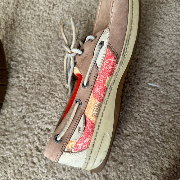 Sperry Top-sider Boat Shoes with Orange Detail - Size 9 - Picture 5 of 7